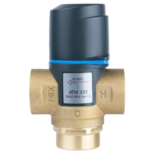Termostatyczny zawór mieszający ATM 333, DN20, Rp3/4", 35÷60°C, Kvs 1,6 m3/h AFRISO