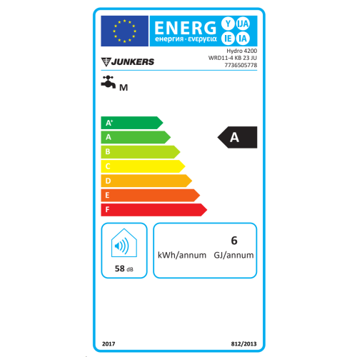 Gazowy przepływowy podgrzewacz wody HYDRO 4300 WRD 14-4KG 23 na gaz ziemny E hydrogeneralor turbina