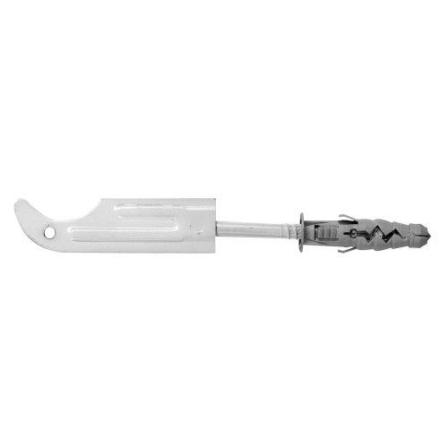 Wspornik, wieszak wkręcany do grzejnika aluminiowego z kołkiem długość całkowita haka 18 cm, kołek 6 cm BIAŁY DIAMOND -