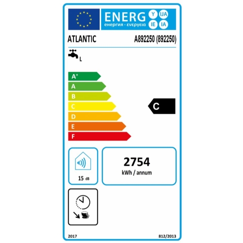 ATLANTIC VSRS 300L model stojący, wyposażony w grzałkę ceramiczną 892250