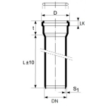 Rura Ultra UdBEM z kielichem niskoszumowa 110 mm 0.25 m niebieska