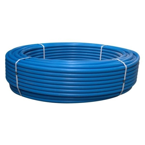 Rura wodociągowa ciśnieniowa PE 75x4,5 PN10 PE100 SDR-17 PR, czarna z granatowym paskiem ( zwój 100 mb ) PLASTIMEX