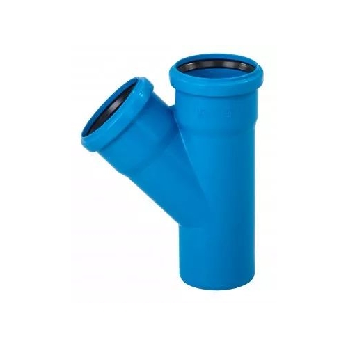 Trójnik Ultra UdBEA 45° niskoszumowy 50/50 mm niebieski