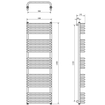 Grzejnik łazienkowy SALTO I 1400x430 RAL 9003 BIAŁY LUXRAD