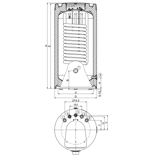 Zasobnik c.w.u. UBS 125 V3 IMMERGAS