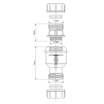 MCALPINE Zawór membranowy mufowy zwrotny o średnicy 22x22mm