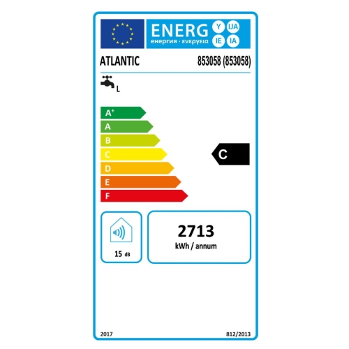 Podgrzewacz elektryczny ACCESS 100 80L model płaski, wiszący PIONOWO lub POZIOMO 853058 ATLANTIC