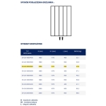 Stalowy Grzejnik Panelowy Design Pionowy TYP-20 1600X600, Z. DOLNE CENTRYCZNE (V) DIAMOND