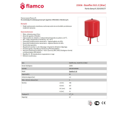 Naczynie przeponowe CO 50L 6 bar BASEFLEX FLAMCO-56720