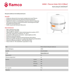 Naczynie przeponowe FLAMCO SOLAR 35L FLEXCON-56734