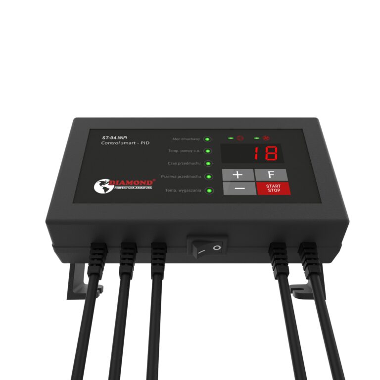 Dodatkowe zdjęcie techniczne Sterownik do kotła zasypowego pompa co + nadmuch LED SMART PID ( SP-35 ) ST-04 WIFI DIAMOND