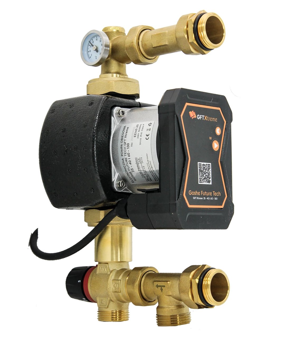 Moduł mieszający z pompą XTREME GOSHE 25/40/60/130, zawór mieszjący GOSHE kv 3,8, rozstaw 235mm