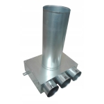 Skrzynka rozprężna kątowa 3x75/160 ocynkowana PRODMAX