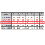 Skrzynka rozprężna kątowa 3x75/160 ocynkowana PRODMAX