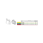 Wylot ścienny 154x154 mm z zaworem zwrotnym, okapem i kołnierzem fi 125 mm, biały VENTIKA