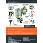 Separator magnetyczny z filtrem i osadnikiem oraz nakrętką 3/4