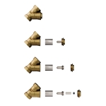 Filtr skośny do wody mosiężny z wkładem magnetycznym 1 1/2