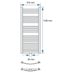 Grzejnik łazienkowy TGŁP 20/50 BIAŁY rozstaw 50mm TERVO