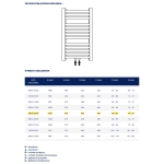 Grzejnik łazienkowy GR3V, wymiary 470x1200, 20-żeberek, MOC-485W, Z.DOLNE V Centryczne, kolor BIAŁY DIAMOND