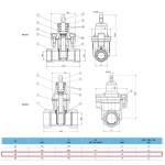 Zasuwa gwintowana  DN40/x1 1/2