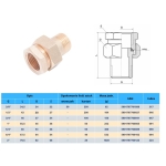 Śrubunek mosiężny stożkowy 1 1/2 ( DN40 )