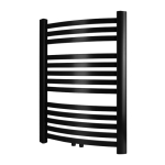 Grzejnik łazienkowy GR3V, wymiary 570x1000, 17-żeberek, MOC-484W, Z.DOLNE V Centryczne, kolor CZARNY DIAMOND