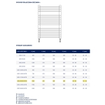 Grzejnik łazienkowy GR2, wymiary 570x1150, 19-żeberek, MOC-556W TYP.GŁP-20/50.ANTR DIAMOND