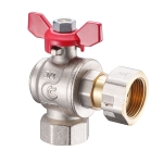 Zawór kulowy z ruchomą nakrętką W/W 1/2" ( DN15 ) MOTYLEK PN30 S30 KĄTOWY ARKA