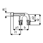 Kolano naścienne Mixer R1/2