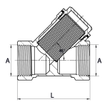 Filtr do wody skośny PN-M-75002 1