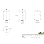 Naczynie przeponowe wzbiorcze CWU DE-25 10BAR/70 REFIX REFLEX