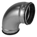 Łuk tłoczony ocynkowany, kolano DN125/90 z uszczelką LINDAB