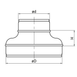 Redukcja tłoczona nyplowa z uszczelką RCPL 200-160 LINDAB