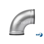 Łuk tłoczony ocynkowany, kolano DN 100 / 90 z uszczelką FORVENT