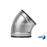 Łuk tłoczony, kolano DN 200 / 45 ocynkowane z uszczelką FORVENT