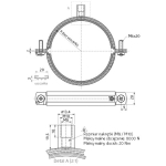 Obejma do rur 160 opox, bez wkrętu LINDAB