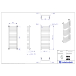 Grzejnik łazienkowy drabinkowy 400mm x 1038mm ROZSTAW 350mm BIAŁY BOL-40/100 BOLERO INSTAL PROJEKT