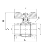 Zawór kulowy wodny 3/4