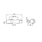 Bateria natryskowa ścienna termostatyczna Oras ETERNA 6370U - ekspozycja