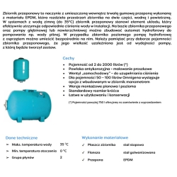 Zbiornik przeponowy 80L poziomy OMNIGENA