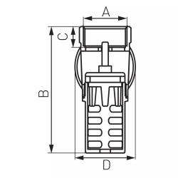 Zawór zwrotny z koszem ssącym mosiężny 1