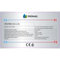 Wymiennik płytowy PGM-1c -70, 2.24m2, 100 płyt PROMAG