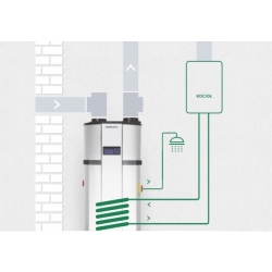 Pompa ciepła powietrzna powietrze-woda do c.w.u. PCWU 200eK 2.5kW 230V HEWALEX