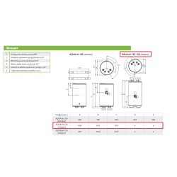 Kocioł gazowy kondensacyjny jednofunkcyjny MCR4 19 kW ( 7857044 ) + podgrzewacz wody AQUAvie 125L ze stali nierdzewnej stojący ( 7797175 ) + termostat