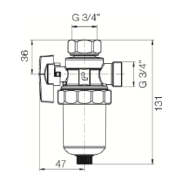 Separator zanieczyszczeń M-Pure DN20 3/4