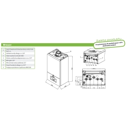 Inidens 24/SRNB150 Kocioł gazowy kondensacyjny z podgrzewaczem c.w.u.