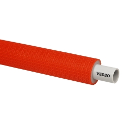 Rura PERT/AL/PERT w otulinie 9 mm z moletą 16x2.0 CZERWONA ( zwój 100mb ) ( cena za 1mb ) VESBO