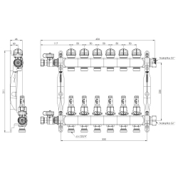 ProCalida VA 1C ze stali nierdzewnej, 6 obiegów, nakrętki G1'', 0,5 ÷ 4,0 l/min