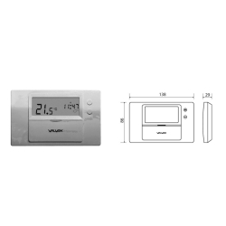 Elektroniczny tygodniowy regulator temperatury, przewodowy BASE VALVEX