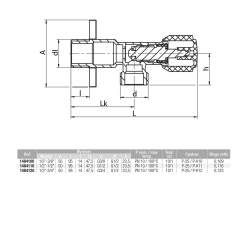 Zawór grzybkowy do baterii 1/2 x 3/8 ( DN15 x DN10 ) PROFF VALVEX